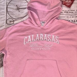 Refuge Pink Calabasas Wellness Club Hoodie